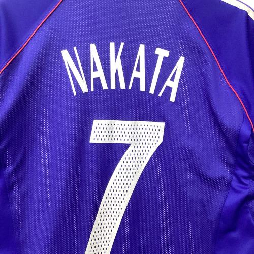 日本代表 (ニホンダイヒョウ) 中田英寿【7】サッカーユニフォーム 381428 02年日韓ワールドカップロシア戦マッチデイロゴマーク有 オーセンティック SIZE L ブルー