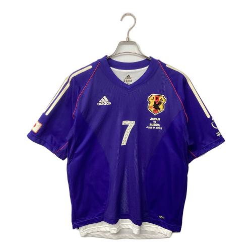 日本代表 (ニホンダイヒョウ) 中田英寿【7】サッカーユニフォーム 381428 02年日韓ワールドカップロシア戦マッチデイロゴマーク有 オーセンティック SIZE L ブルー