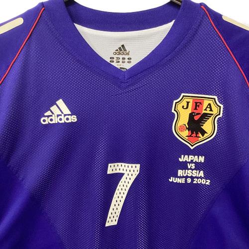 日本代表 (ニホンダイヒョウ) 中田英寿【7】サッカーユニフォーム 381428 02年日韓ワールドカップロシア戦マッチデイロゴマーク有 オーセンティック SIZE L ブルー