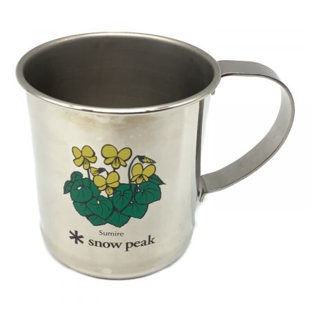 Snow peak (スノーピーク) アウトドア食器 シングルウォール シルク印刷 廃盤希少品 E-031-02 スミレ