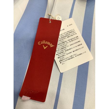 Callaway (キャロウェイ) ゴルフウェア(トップス) メンズ SIZE LL ホワイト×ブルー 2021年モデル /// ポロシャツ 241-1134013