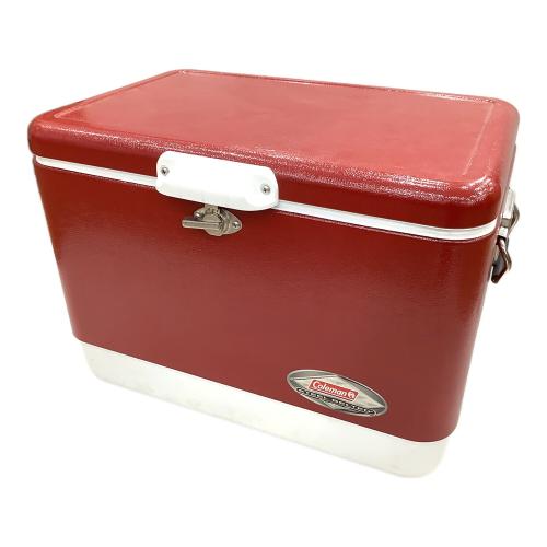 Coleman (コールマン) クーラーボックス 54QT レッド×ホワイト スチールベルトクーラー