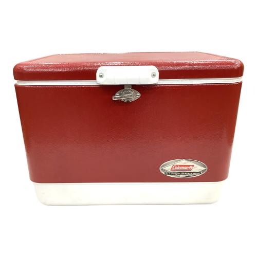 Coleman (コールマン) クーラーボックス 54QT レッド×ホワイト スチールベルトクーラー