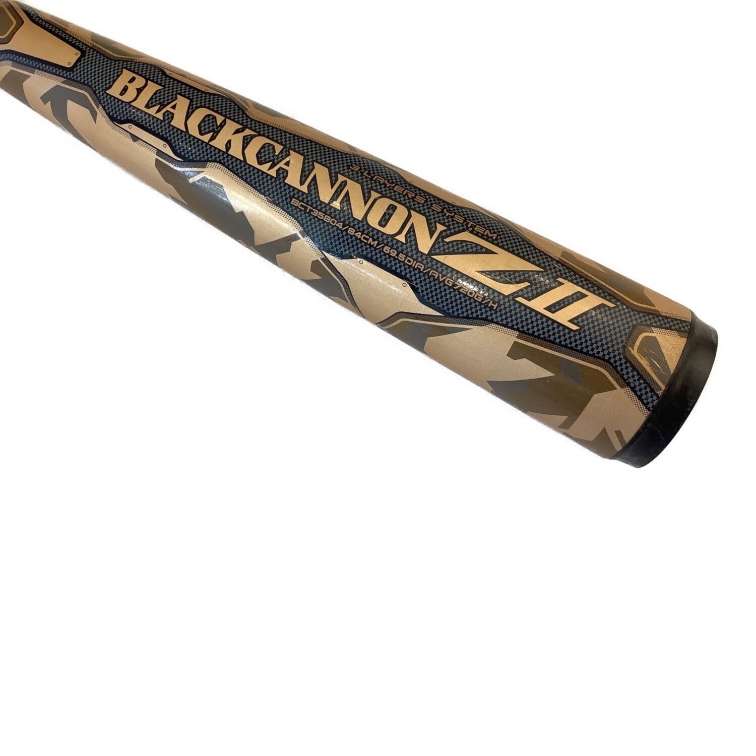 ZETT (ゼット) 軟式バット 84cm ブラック バットケース付 BLACKCANNON