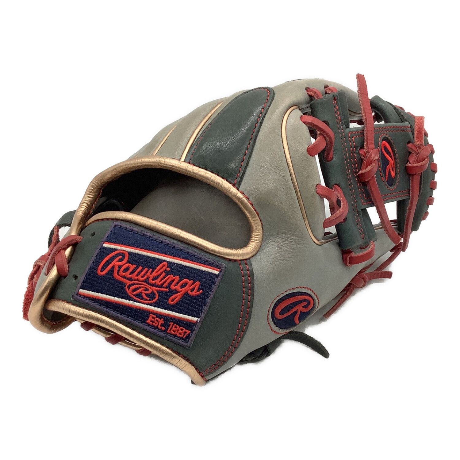 RAWLINGS (ローリングス) 軟式グローブ グレー ケース付 HOHR MLB