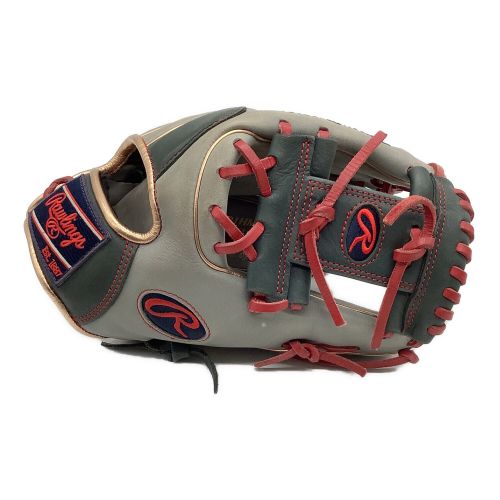 RAWLINGS (ローリングス) 軟式グローブ グレー ケース付 HOHR MLB COLORSYNC 内野用 GR1HM217