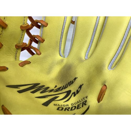 MIZUNO (ミズノ) 硬式グローブ イエロー HAGA JAPAN プレキシーエリートレザー ミズノプロオーダー イチローモデル 外野用