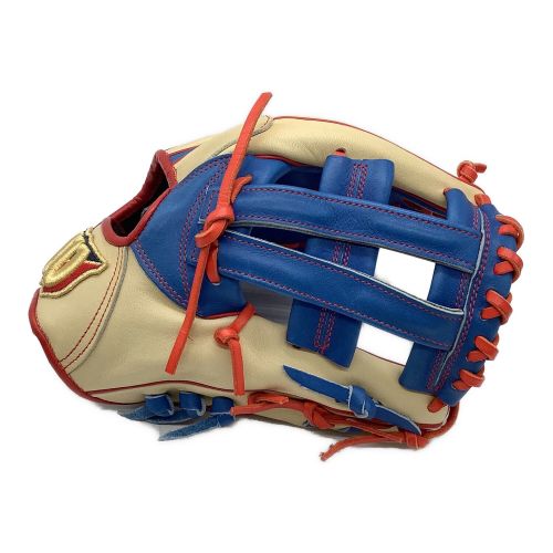 Wilson (ウィルソン) 硬式グローブ アイボリー×ブルー プロストックレザー ・ケース付 内野用