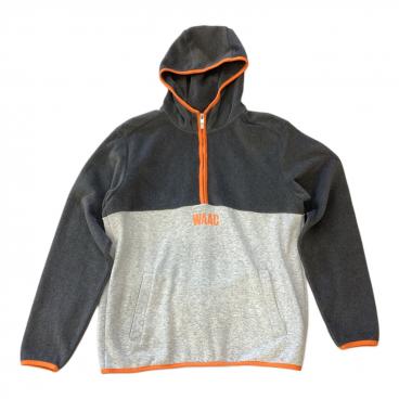 WAAC フード付きセーター 1001サイズ グレー/オレンジ WAAC (ワック) トレーニングニットフーディ レディース SIZE 2 ブルー