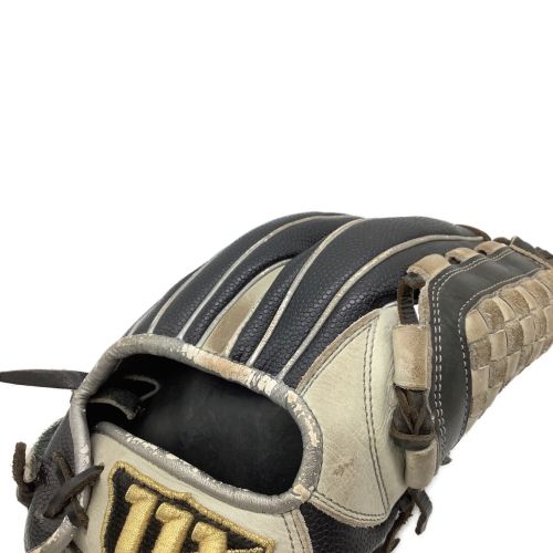 Wilson (ウィルソン) 軟式グローブ ブラック×グレー Apple Punch・プロストックレザー 内野用