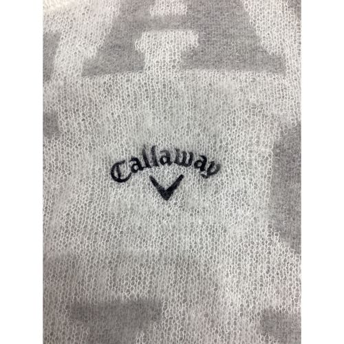 Callaway (キャロウェイ) ゴルフウェア(トップス) メンズ SIZE LL ホワイト ロゴジャガード クルーネックモヘアニット 2022年秋冬モデル セーター C22218105