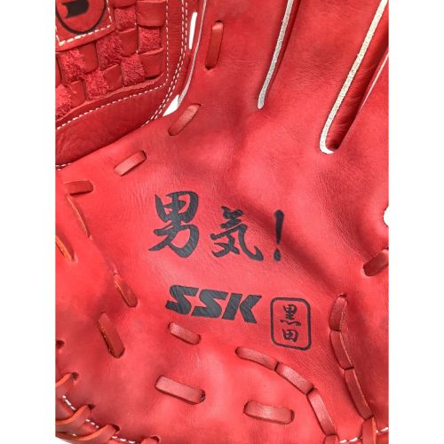 SSK (エスエスケイ) 軟式グローブ 約29cm レッド SUPER PRO 男気! 黒田博樹モデル 投手用 SPP-715