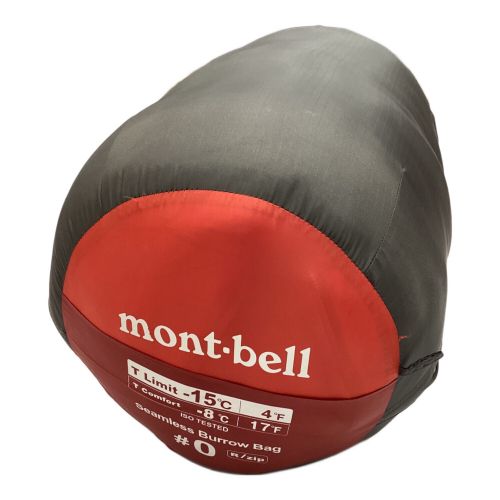 mont-bell (モンベル) マミー型シュラフ R/ZIP レッド×オレンジ 1121423 シームレスバロウバッグ＃0 化繊 【冬用】 適応身長～183cm