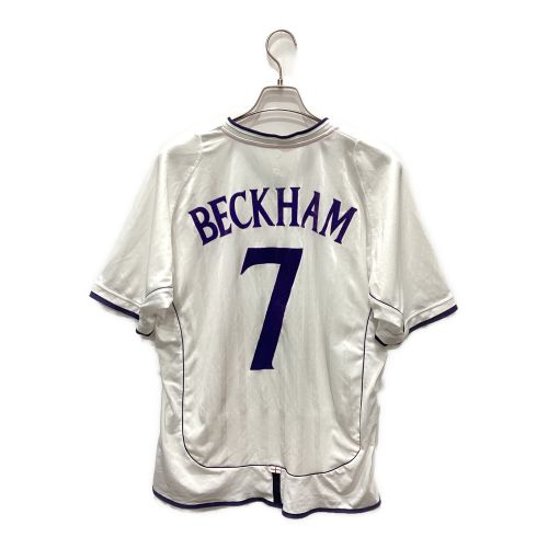 イングランド代表 サッカーユニフォーム メンズ SIZE XL ホワイト UMBRO 2002年ホーム 【7】デビッド・ベッカム