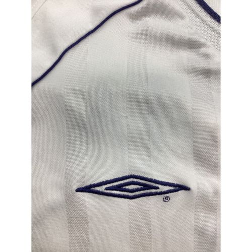 イングランド代表 サッカーユニフォーム メンズ SIZE XL ホワイト UMBRO 2002年ホーム 【7】デビッド・ベッカム