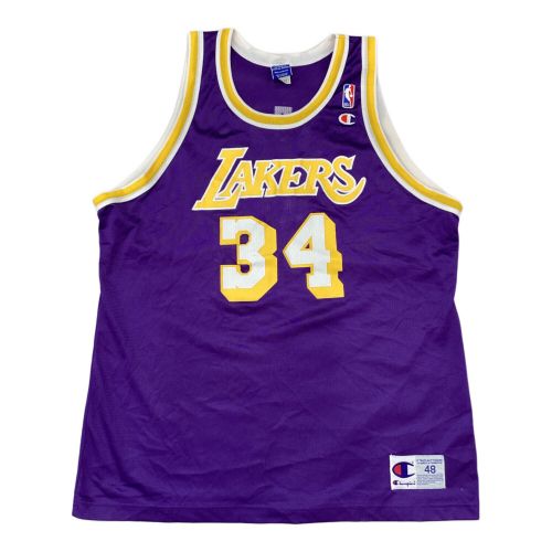 ロサンゼルス・レイカーズ (ミネアポリス・レイカーズ) スポーツウェア メンズ SIZE XL パープル Champion 【34】シャキール・オニール