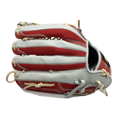 ZETT (ゼット) 硬式グローブ ホワイト×レッド PRO STATUS ORDER 外野用 BPG-PRO