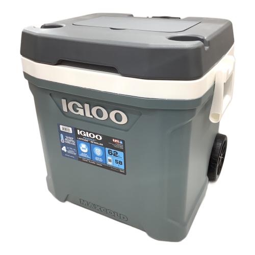 iGloo (イグルー) クーラーボックス 58L グレー マックスコールド ラティテュード 62 ローラー