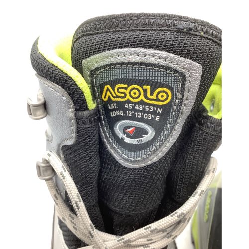 ASOLO (アゾロ) トレッキングシューズ SIZE 28.5cm ブラック×イエロー 6B GV ハイカット(ソフトソール) GORE-TEX