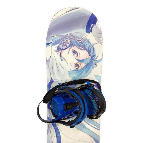 SNOW MIKU スノーボード 150cm ホワイト 受注生産 キャンバー 雪ミクスノーボード 穂嶋 ver. ビンディング付