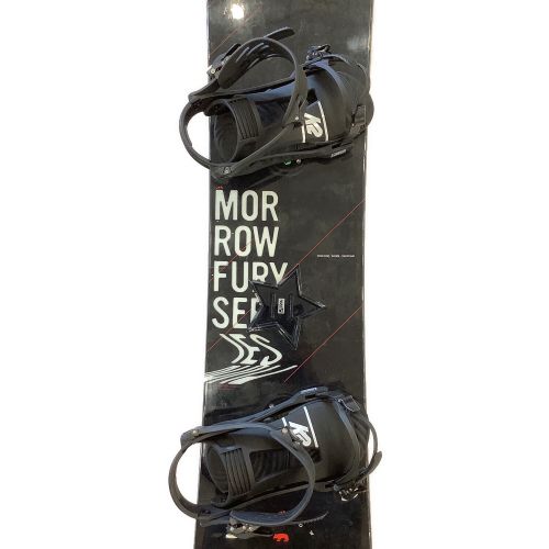 MORROW (モロー・パリ) スノーボード 163cm WIDE ブラック ロッカー FURY ビンディング(K2 LINE UP)付