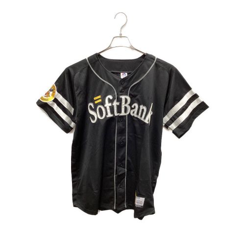 福岡ソフトバンクホークス (フクオカソフトバンクホークス) 応援グッズ Lサイズ ブラック Majestic 2005-ビジター【9】柳田悠岐 ユニフォーム レプリカ