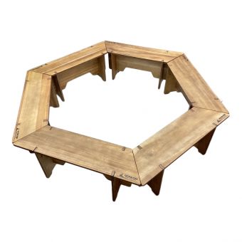 CAPTAIN STAG (キャプテンスタッグ) 囲炉裏テーブル ※結束バンド欠品 UP-1038 CSクラシックス ヘキサグリルテーブルセット＜137＞ ウッド