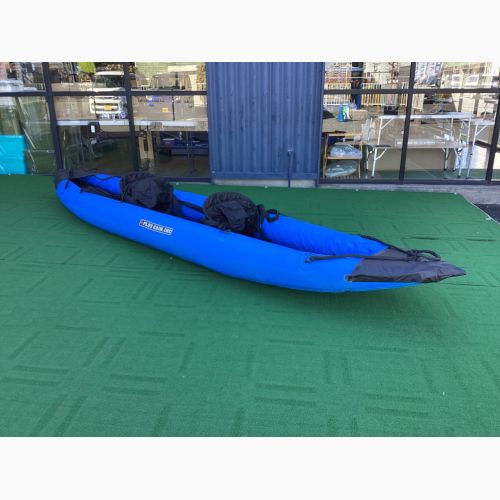 PlusGain インフレータブルカヤック 2人用 ブルー程度B