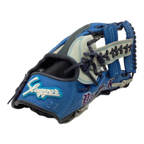 久保田スラッガー 軟式グローブ ブルー ケース付 Special Order 内野用