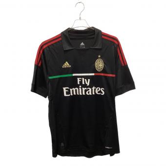 ACミラン サッカーユニフォーム メンズ SIZE 2XO ブラック adidas 11/12 ユニフォーム サード 半袖 スクデットワッペン付 V13433