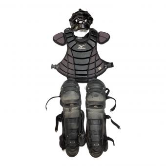 MIZUNO (ミズノ) キャッチャー防具 ブラック マスク・プロテクター・レガースセット 軟式用