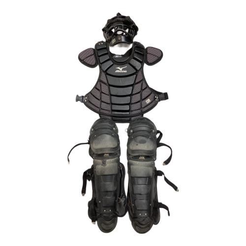 MIZUNO (ミズノ) キャッチャー防具 ブラック マスク・プロテクター・レガースセット 軟式用