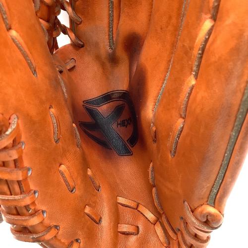 HEXA 硬式グローブ オレンジ 外野用