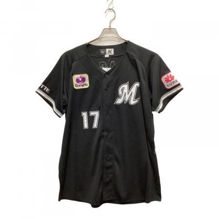 90s 希少 千葉ロッテマリーンズ 野球 ビジターユニフォーム 半袖 ウェア 千葉ロッテマリーンズ (チバロッテマリーンズ) 応援グッズ O ブラック