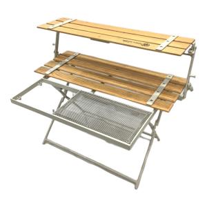 NATURE TONES (ネイチャートーンズ) アウトドアテーブル ホワイト 2WAY キッチンラック＆テーブル