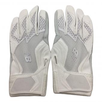 NEW BALANCE (ニューバランス) バッティンググローブ SIZE L ホワイト 高校野球対応 LAG45601 未使用品