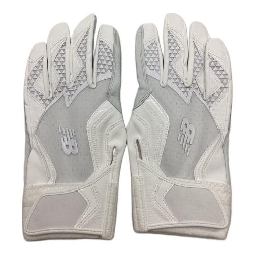 NEW BALANCE (ニューバランス) バッティンググローブ SIZE L ホワイト 高校野球対応 LAG45601 未使用品