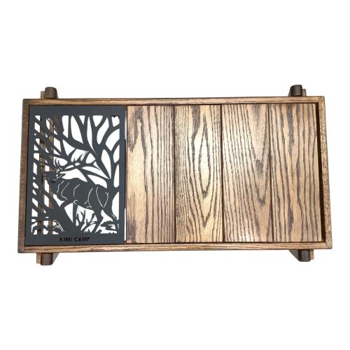 KIMI CAMP アウトドアテーブル ブラウン IGT規格 インフィニティウッドテーブル