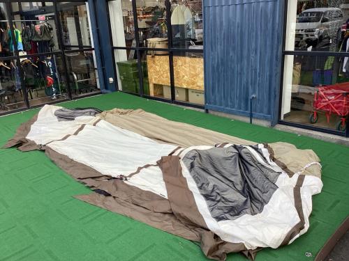 OGAWA (オガワ) ロッジテント ヨゴレ有 3592 ロッジシェルターT/C 約460×350×210(h)cm 5～6人用 程度B 程度B スカートあり TC素材