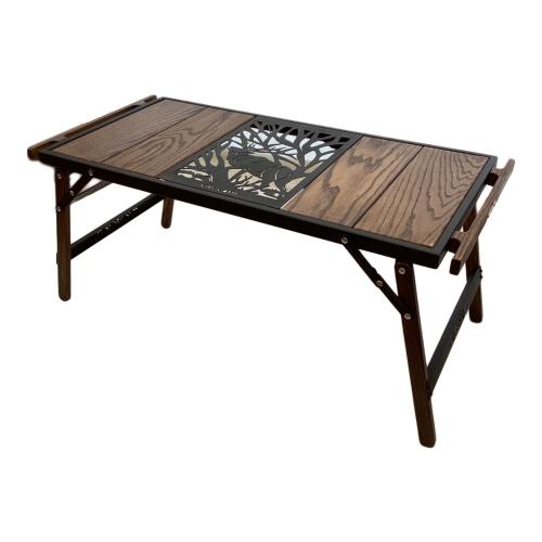 KIMI CAMP (キミキャンプ) アウトドアテーブル 約83×39×35(h)cm ブラウン×ブラック IGT規格 フィディック テーブル
