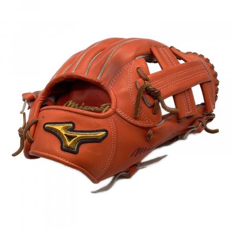 日本製 ミズノプロ 硬式 内野手用 グローブ 菊池モデル HAGA JAPAN MIZUNO (ミズノ) 硬式グローブ オレンジ HAGAJAPAN 耕作印 @ MIZUNO
