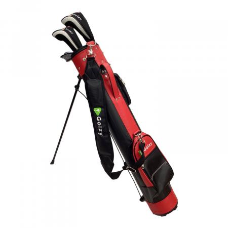 【未使用品】Golzy ゴルフクラブ 5本セット メンズ 初心者 キャディバッグ Golzy ゴルフクラブ&キャディバッグセット ブラック クラブ5本