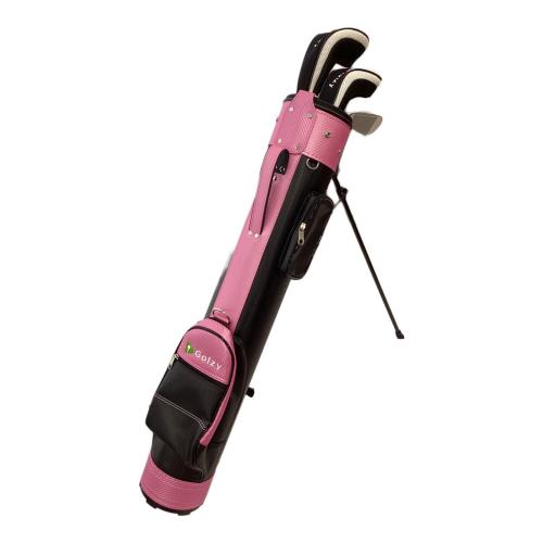 Golzy (ゴルジー) ゴルフクラブ&キャディバッグセット ブラック×ピンク 5本セット 未使用品