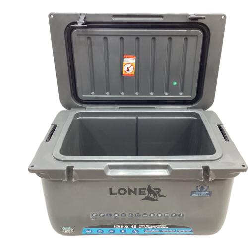 LONER OUTDOOR クーラーボックス 45QT/約42L グレー アイスボックスクーラー45QT