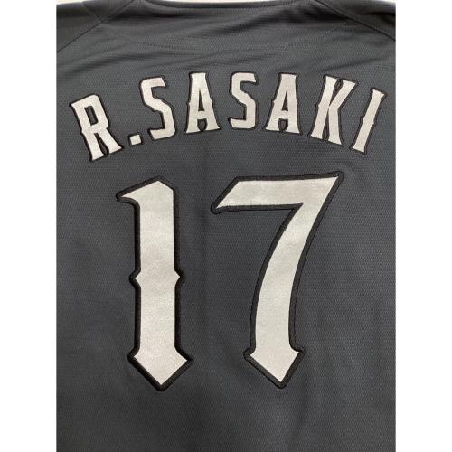 千葉ロッテマリーンズ 応援グッズ SIZE O グレー ビジター【17】佐々木朗希 ユニフォーム レプリカ 12JRMM8217