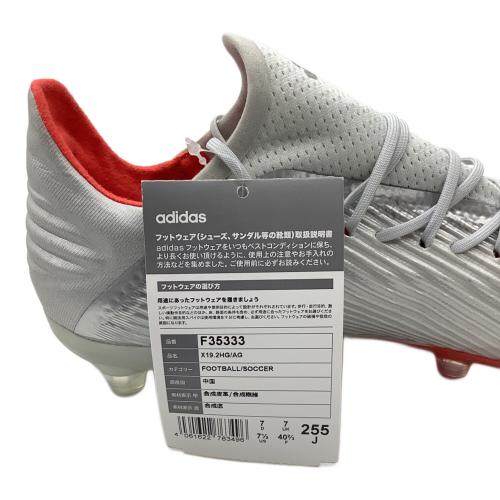 adidas (アディダス) サッカースパイク メンズ SIZE 25.5cm グレー エックス19.2HG/AG F35333