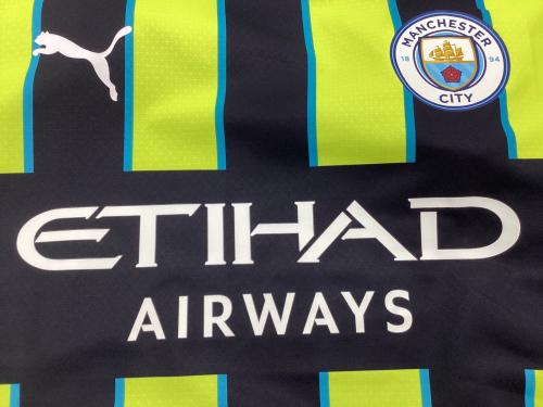 マンチェスターシティ サッカーウェア(トップス) メンズ SIZE XL ネイビー PUMA 24/25 ユニフォーム アウェイ 半袖 オーセンティック 775085