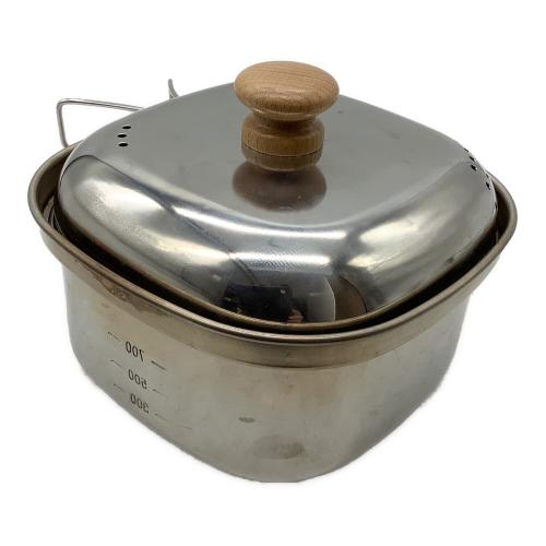 belmont (ベルモント) クッカー 廃盤品 湯切り穴有モデル ステン角型ラーメン鍋