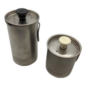 Snow peak (スノーピーク) コーヒー用品 カフェプレス・ミルクフォーマーセット廃盤品 チタンカフェラテセット3カップ