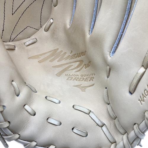 MIZUNO (ミズノ) 硬式グローブ 約29cm ベージュ 耕作印 HAGA JAPAN 布袋付 MIZUNO PRO ORDER 投手用